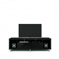 Manhattan Comfort 15413 Cabrini TV Stand 1.8 in Black Gloss and Black Matte